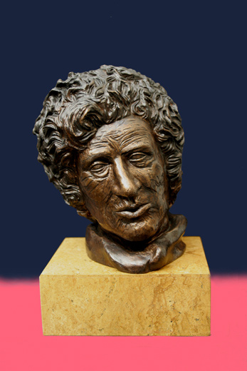 ENID BERTRAND - 2007 - bronze portrait - 16 cm, with pedestal 20 cm - edition of 8