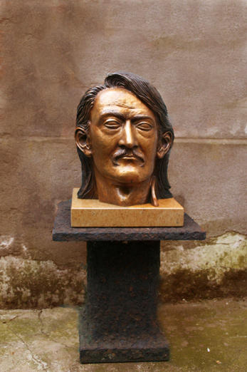 JEAN-PAUL BERTRAND - 2012 - bronze portrait - 22 cm, with pedestal 25 cm - private collection